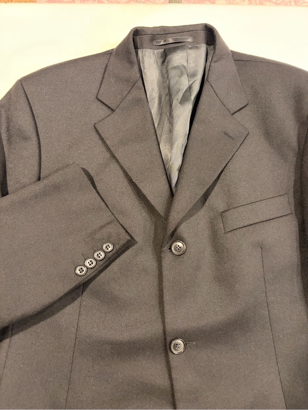 Carl Gross Soft Men's Black Cotton/Linen Blend Blazer Sport Coat Jacket Size 50R